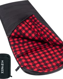 0 Degree Sleeping Bag 100% Cotton Flannel XXL for Adults Big and Tall Cold Weather Winter Zero Degree Camping,Free Compression Sack